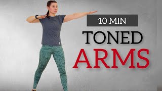 10 MIN TONED ARMS WORKOUT  No Equipment  home workout [upl. by Falkner]