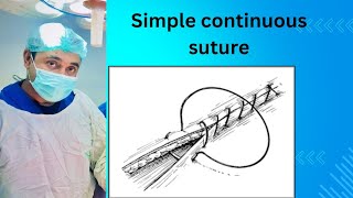 simple continuous suture  running suture  surgical skills workshop [upl. by Lebar]