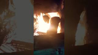 Gori Vatra vatra fire fireplace sleeping sleep sleepingvideos youtubeshorts [upl. by Anuayek]