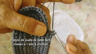 botas para bebe a crochet talla 9 meses y un año talla única tutorial sencillo y fácil [upl. by Verdha]