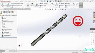 SolidWorks Tutorial  Punta da Trapano  Drill Bit [upl. by Neirrad930]