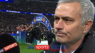 Jose Mourinho after winning the League Cup with Manchester United [upl. by Eigger]