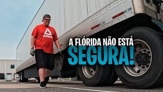 ENTREI NA ROTA DO FURACÃO CHEGUEI NA FLÓRIDA caminhoneiros caminhão eua florida [upl. by Dlonyar]