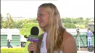 Petra Kvitova visits the Live  Wimbledon studio [upl. by Elamor]