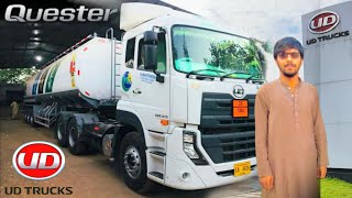 UD Trucks  New Quester Pso oil tanker truck full Review [upl. by Akimahs942]