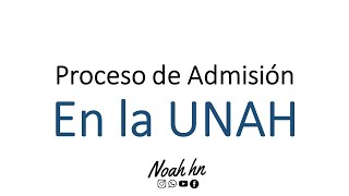 Proceso de Admisión en UNAH Año de Ejemplo 2021 ❤❤ [upl. by Nrehtak]