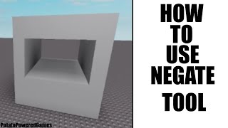 HOW TO USE THE NEGATE TOOL ROBLOX STUDIO TUTORIAL READ PINNED COMMENT [upl. by Southworth633]