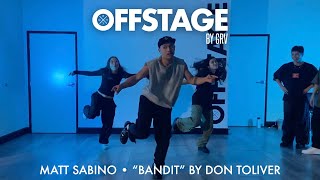 Matt Sabino choreography to “Bandit” by Don Toliver at Offstage Dance Studio [upl. by Anaxor]