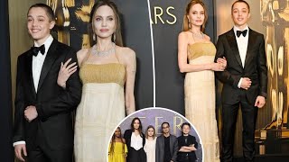 Angelina Jolie amp Son Knox Steal the Spotlight at Red Carpet Premiere [upl. by Lerak15]