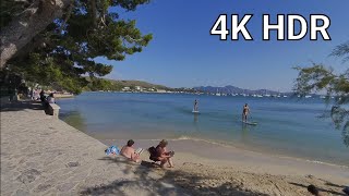 Test your TV with stunning 4K HDR Port de Pollenca Majorca walk [upl. by Rabelais]