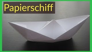 Papierschiff falten  Papier falten  Origami Boot  Einfaches Schiff basteln mit Papier [upl. by Nesnah]