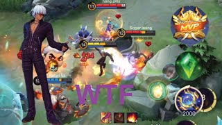 WTF 6 KILLS MVP 😎😎  mobilelegends codekitt solo gusion [upl. by Chapman]