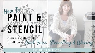 How to Stencil furniture with chalk paint chalking up success dot com [upl. by Atselec316]