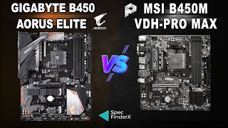 GIGABYTE B450 AORUS ELITE VS MSI B450M PRO VDH MAX [upl. by Hasen]