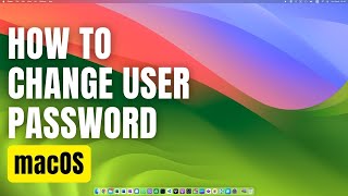 How To Change User Password in macOS [upl. by Ernesta556]