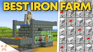 BEST MINECRAFT 121 IRON FARM  New Design Easy Efficient [upl. by Suaeddaht]