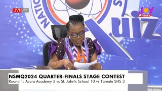 NSMQ2024 QuarterFinals Accra Academy vs St John School vs Tamale SHS [upl. by Elita]