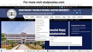 Nagpur University Campus and other colleges Post Graduation PG  Admission 2022 [upl. by Annuhsal]