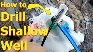 Easy SHALLOW WELL DRILLING Howto DiY drill 25 ft shallow well [upl. by Asilet]