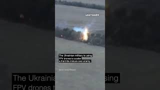 Dragon Drone 🔥 Ukraine’s deadly thermite weapon Flames rain from the sky above Russian positions [upl. by Ennovyhc121]