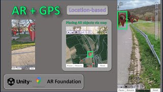 Location based AR with Unity3D  GPS amp Google Maps API [upl. by Narmak]