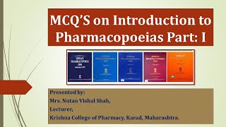 MCQS on Introduction to Pharmacopoeias Part I [upl. by Thorncombe441]