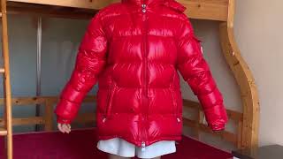 Moncler Marie Quilted Down Red puffer Jacket [upl. by Rise177]