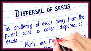 What is dispersal of seeds  definition of dispersal of seeds [upl. by Giraldo]