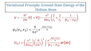 06 Ground State Energy of the Helium Atom  Variational Principle in UrduHindi [upl. by Marteena]