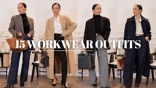 15 WORKWEAR OUTFITS  MINIMAL CHIC OFFICE OUTFITS [upl. by Good]