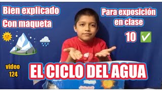 EL CICLO DEL AGUA 💧 BIEN EXPLICADO ❄️ COMO HACER UNA EXPOSICIÓN EN CLASE 📝📚 [upl. by Esac]