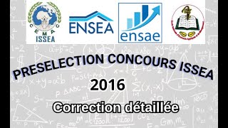 ISSEA 2016 PRESELECTION CORRECTION DETAILLEE [upl. by Gowrie]