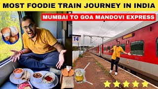 Most Foodie Train Journey Mumbai to Goa Mandovi Express  Food King of Indian Railways [upl. by Edwina]