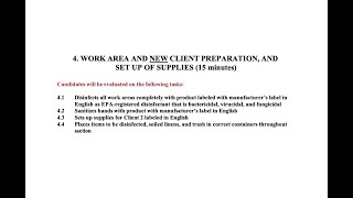 Part 4  WORK AREA amp NEW CLIENT 2 SET UP  Georgia State Board of Cosmetology Practical Exam BBA [upl. by Baumbaugh]