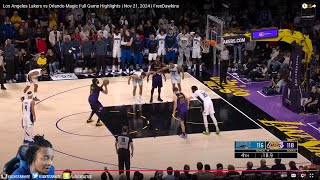 FlightReacts To Lakers vs Magic Full Game Highlights  Nov 21 2024 [upl. by Vaenfila]