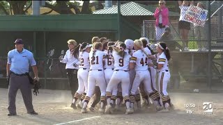 Mercy softball star Kaitlyn Palozzi homers and strikes out 19 in quarterfinal win [upl. by Dasi]