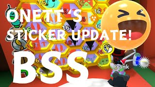 😃ONETTS STICKER UPDATE😁 Bee Swarm Simulator beeswarmsimulator roblox bss [upl. by Cochard836]