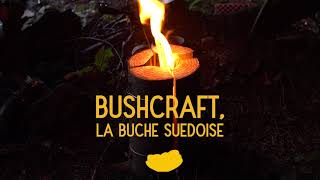 BUSHCRAFT  LA BÛCHE SUÉDOISE étape par étape [upl. by Velleman464]