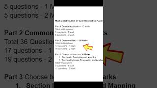 Marks distribution in Gate Geomatics Engineering GE paper [upl. by O'Donoghue924]