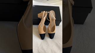 UNBOXING MY CHANEL SLINGBACK chanelslingbacks chanel slingback unboxing asmr luxuryshoes [upl. by Aneg969]