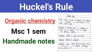 Huckel rule  organic chemistry  msc 1 sem [upl. by Yearwood]