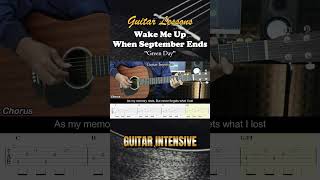 Wake Me Up When September Ends  Green Day  EASY Guitar Tutorial with Chords guitarchords [upl. by Nidya]