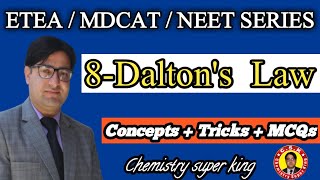 Daltons Law of Partial Pressure  Applications  ETEA MDCAT Series [upl. by Orelee968]