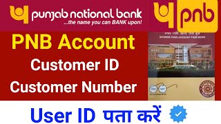 PNB account customer id  customer number  pnb one app user id kaise pata kare [upl. by Elocal]