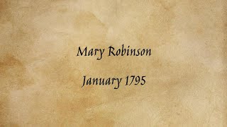 Mary Robinson  January 1795 [upl. by Oilicec11]