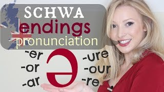 The Schwa ə Sound  Endings British Pronunciation amp Spelling Tips  er ar or our ure re [upl. by Ulrick]