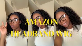 30 Amazon Headband Wig REVIEW  NICMISS HAIR COMPANY [upl. by Taran109]