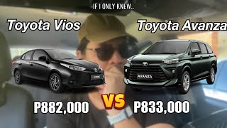 WATCH THIS before you DECIDE  Toyota Vios vs Toyota Avanza [upl. by Yerga]