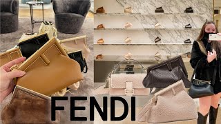 Luxury Shopping Vlog FENDI Full Store Tour  TRYING ON THE FENDI FIRST BAG IN ALL SIZES [upl. by Barbour]