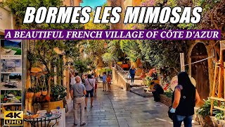 Bormes les Mimosas  Beautiful Flowery Village of France 🇨🇵  4K Ultra HD footage [upl. by Zorine100]